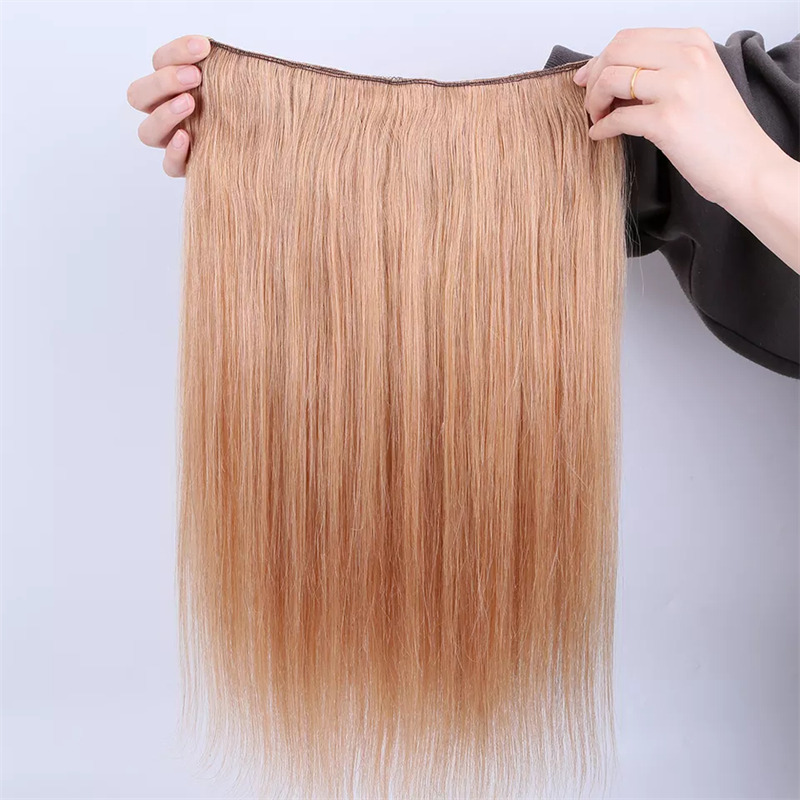 Halo Hair Extension Dark Blonde Color 12A Grade Fish Line Remy Hair Extensions